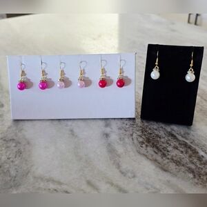 💙3/$15💙 Valentine's Day 4 Pcs Elegant Hypoallergenic Pearl Drop Earrings Set